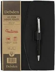 Collins Pen Loop Folio with A5 Notepad, Black