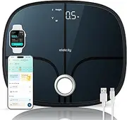Etekcity Newest Smart Rechargeable Scale for Body Weight, BMI, Fat, Muscle Mass, Digital Bathroom Scale with 13 Metrics, Secret Mode, Bluetooth Connect to Free Apps with Health Fitness Habit Tracker