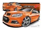 HSV F SERIES CLUBSPORT FANTALE A2 FRAMED PRINT (V362)