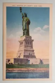 Statue of Liberty, New York - Linen Postcard