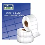 Labels 2.25 x 1.25 (2-1/4" x 1-1/4") Thermal Eltron Zebra (3 Roll / 3000 Labels)