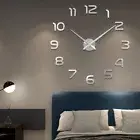 3D Wall Clock Stickers Large Decal DIY Wall Modern Home Big Watch Numerals