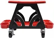 Workshop Stool Mechanic's Seat Car Multi-Function Chair Mechanic for Wax Polishing Projects Car Creeper Stool Chair Mobile Creeper Seat(Red)