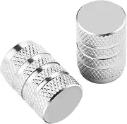 xinjiedianzi Compatible with ER-6N ER6N Motorcycle CNC Aluminum Tire Valve Air Port Stem Cover Caps(Silver)