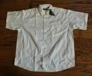 BLue Generation BG7216S Men's S/S Superblend Poplin Shirt Bone Buttons White 2XL