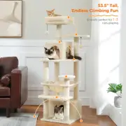 Cat Tree Tower Post Kittens Activity Cat Condo with Scratching Multi-Level