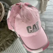 Women's Pink Camo Baseball Hat Cap Embroidered Caterpillar CAT Adjustable New