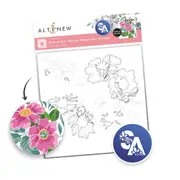 Altenew Stencil Art- Playful Watercolor Flowers Layering Stencil Set (6 in 1)