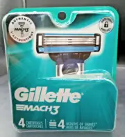 (1 Ct.) Gillette Mach3 Men's Razor Blade Refill 4 Cartridges