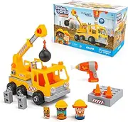 Educational Insights Design & Drill Bolt Buddies Crane Take Apart Toy with Electric Toy Drill, Preschool STEM Toy, Boys & Girls Ages 3+