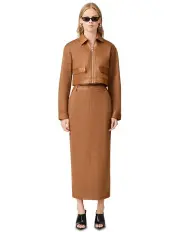 [Curaae by Elliatt] Aroha Suede Midi Skirt in Chestnut