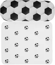 [BESPORTBLE] Hard Shell Eyeglass Case for Funny Soccer Pattern Portable Glasses Holder Durable Protective Case with Cleaning Cloth for Students and Fans