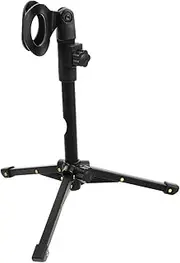 ERINGOGO Portable Tripod Microphone Stand with Clip Stable Desktop Mic Holder for Live Streaming Recording and Speech Compatibility and Nonslip Base for Enhanced Stability