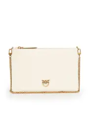 White Leather Classic Flat Love Bag Simply