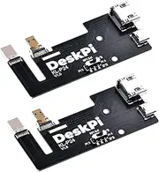 GeeekPi Micro HDMI to HDMI Adapter Board for Raspberry Pi 5 / Pi 4B, Compatible with DeskPi RackMate Accessories SBC Shell 10 inch 1U Rack