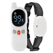 Anti Bark Shock Collar for Dogs, Rechargeable Dog Training Collar with Remote for Small Medium Large Dogs with Beep, Vibration, Safe Shock Mode, White