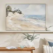 House on a Hill Framed Canvas Wall Art [MUSLHOHFW25]