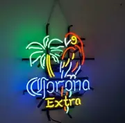 20"x16" Corona Extra Parrot Palm Tree Neon Sign Light Lamp Visual Collection LY