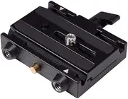Manfrotto Accessories 577 Secure Quick Release Adapter with Sliding Plate and Safety Lock, Black