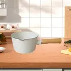 Enamel Milk Pot Flat Small Cookware Multifunctional Lightweight Cooking Pot
