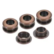 7mm(2/7 Inch) Brass Hole Eyelets, 4 Pcs Arc Surface Grommets, Red Bronze