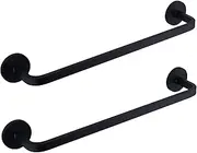 LEKUSHA 2 Pieces Magnetic Towel Bar for Refrigerator, Magnetic Towel Holder Towel Hook Hanger for Fridge, Kitchen Stove, Oven, Dishwasher, Sink Laundry Washing Machine Black