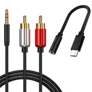 High Reliable Type C to 3.5mm Jack DAC to RCA Cable for Samsung Galaxy Note 10+