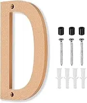 uxcell 10 Inch House Number, House Address Numbers Sign Large Floating Modern with Screws for Outside Door Wall Street, Gold, D
