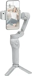 3-Axis Stabilizer Gimbal Stabilizer for Smartphone 0.28g/0.61lbs Payload-Shaking Support Gestures Control BT Connection with AI Vision Sensor & Fill Light Module Replacement for iPhone