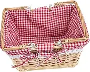 GANAZONO Rattan Storage Basket for Picnic Food Multi Purpose Container with Elegant Design Durable Fruit Basket for Home Decoration Rustic Style for Outdoor Activities