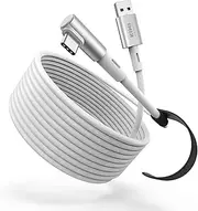 KIWI design 16FT Link Cable Compatible with Quest 3S/Ques 3/ Quest 2/Pro/Pico 4 to Play PC VR and Steam VR, USB 3.0 A to C Cable