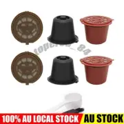 Refillable Reusable Coffee Filter Capsule Pods For Nespresso Maker Machine SET