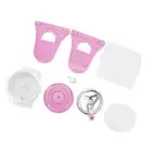 (Pink)Hand Crank Shaved Ice Machine Stainless Steel Blades Safe Portable Ice AU