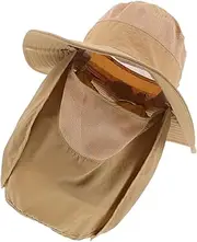 [SUPVOX] Fisherman Hat Hats for Men Boys Hats Women Sun Hat Summer Outdoor Hat Wide Brim Sun Hat Unisex Sun Hat Mens Fishing Hat Outdoor Sun Hat Summer Hat for Hat Khaki Nylon
