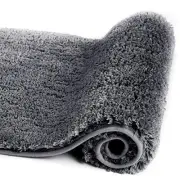 Large Bathroom Rug (24 x 40) Extra Soft and Absorbent 24" x 40" Dark Grey