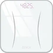 Scales for Body Weight, Digital Weight Scale with High Precision Sensors, LED Display, Step-On Technology, 180kg/400lb Capacity, 3xAAA Batteries Included, White Bathroom Scale for Home Use