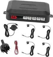Mikinona Car Auto Reversing Alarm System with Sensors Backup Audio Enhanced Detection Safety for Pedestrians Black Ldfm