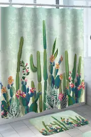 Flowering Cactus Garden Shower Curtain