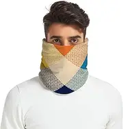 [Caihoyu] Winter Knitted Neck Gaiter for Women Men Thicken Knitted Windproof Face Ski Mask Scarf Outdoor Cold Weather Buffalo Check Plaid Pattern Geometric Multicolored, Multicolor