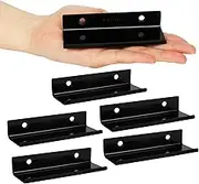 WANLIAN Black Vinyl Record Shelf Wall Mount 6 Pack,vinyl holder wall,Acrylic Album Record Holder Display Your Daily LP Listening in Office Home (Black)