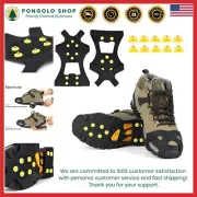 Ice & Snow Traction Cleats with 10 Steel Studs - Anti-Slip Over Shoe Solution