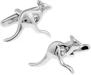 [JYHLSHBA] Cufflinks For Men 1 Pair Of Silver Kangaroo Cufflinks Men'S French Shirt Suit Cufflinks