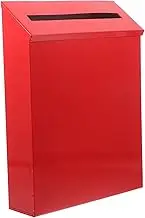 SEWACC Wall Mounted Metal Post Box with Large Capacity Vintage Letter Container for Home Decor Versatile Mailbox for Suggestions and Organizing Mails Sturdy Design