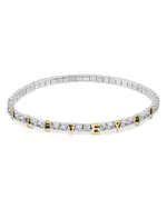 Aqua I Love You Cubic Zirconia Stretch Bracelet - Exclusive