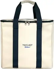 TECHEF Stove Carry Case, Padded Protective Bag for Grill pan & Stove with Carry Handle, Storage Pocket, Made in Korea, Standard, White