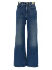 [Paco Rabanne] Paco Rabanne-Metal Disk Jeans Blu-Donna 24 Blue