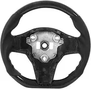 LESANGBAIHUODIAN Steering Wheels Carbon Fiber Steering Wheel Full Nappa Leather Grips Replacement Fit for Tesla Model 3 Model Y New