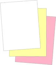 Plain Collated Color Paper (Not Carbonless) for Laser and Ink Jet Printers (Pack of 500 Sheets 3 Part)