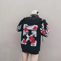 在飛比找蝦皮購物優惠-Off-White 16FW ROSE 玫瑰刺繡 連帽外套 