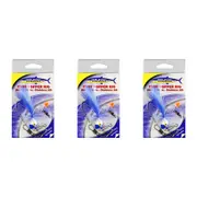 3x Wilson Blue and White Surf Popper Rig with Stainless Steel Hook - Size 2/0